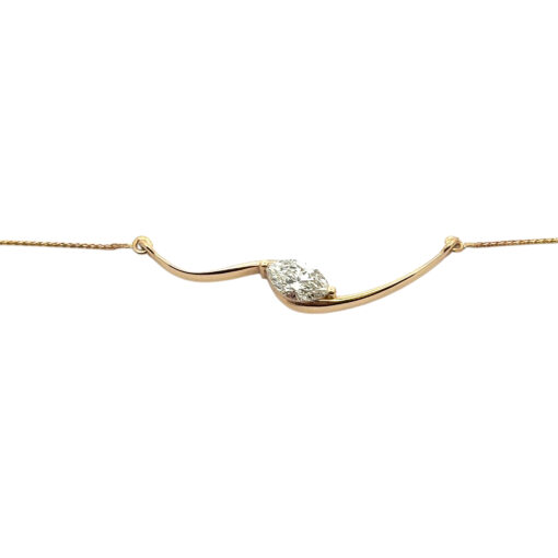 Marquise Diamond Wave Necklace 