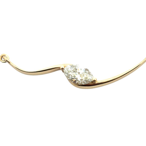 Marquise Diamond Wave Necklace 