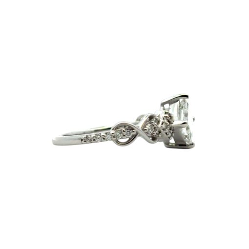 14k White Gold GIA Certified 1.05ct Natural Princess Cut Diamond Engagement Ring  - Image 7