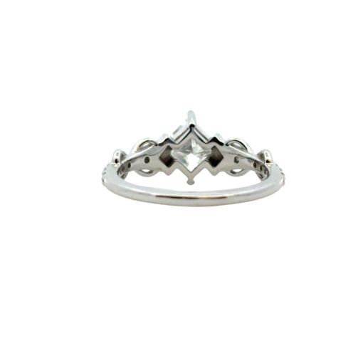 14k White Gold GIA Certified 1.05ct Natural Princess Cut Diamond Engagement Ring  - Image 8