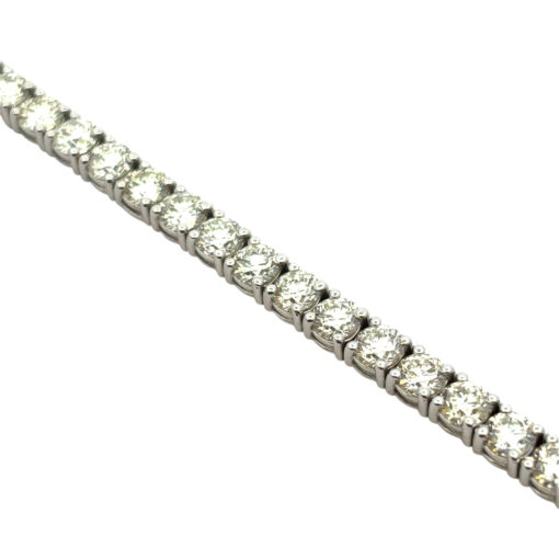 14k White Gold 9.45ctw Natural Diamond Tennis Bracelet - Image 2