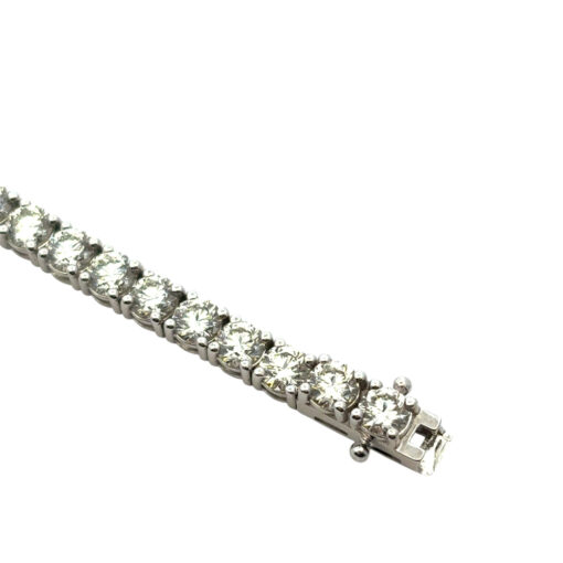 14k White Gold 9.45ctw Natural Diamond Tennis Bracelet - Image 10