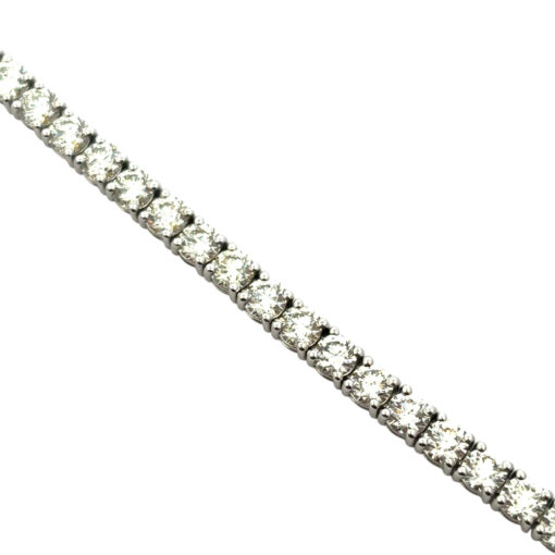14k White Gold 9.45ctw Natural Diamond Tennis Bracelet - Image 3