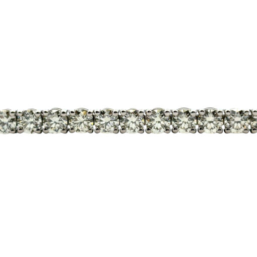 14k White Gold 9.45ctw Natural Diamond Tennis Bracelet - Image 5