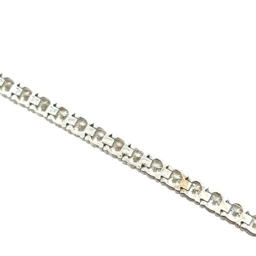 14k White Gold 9.45ctw Natural Diamond Tennis Bracelet - Image 8