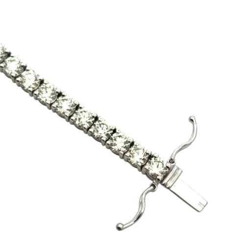 14k White Gold 9.45ctw Natural Diamond Tennis Bracelet - Image 9