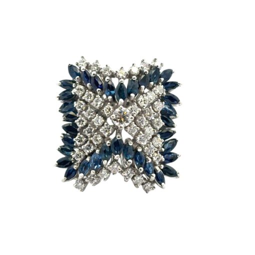 Diamond Sapphire Cocktail Ring