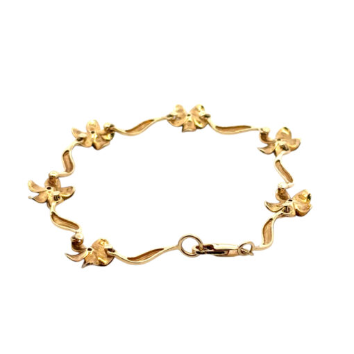 Gold Diamond Flower Bracelet