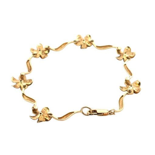 Gold Diamond Flower Bracelet