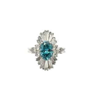 Blue Irradiated Diamond Ring