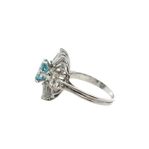 14k White Gold 1ct Blue Irradiated Diamond Solitaire Ring - Image 12