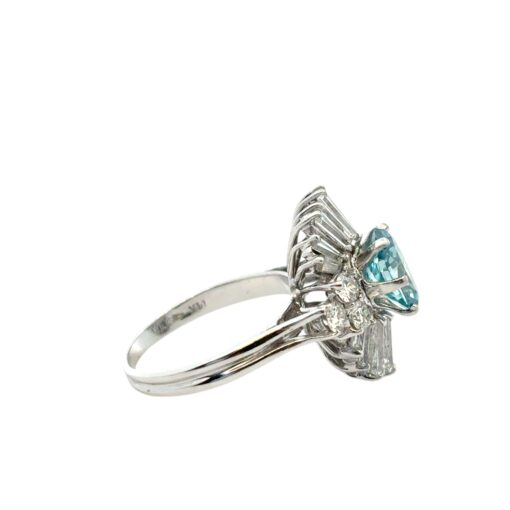 14k White Gold 1ct Blue Irradiated Diamond Solitaire Ring - Image 10