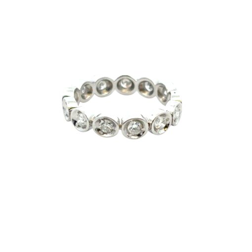 14k White Gold 0.39ctw Natural Round Diamond Eternity Ring - Image 13