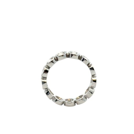 14k White Gold 0.39ctw Natural Round Diamond Eternity Ring - Image 9