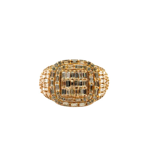 10k Yellow Gold Natural Baguette and Round Diamond Ring - Image 16