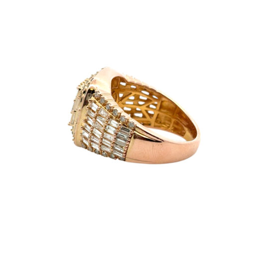 10k Yellow Gold Natural Baguette and Round Diamond Ring - Image 8