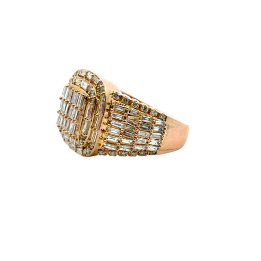 10k Yellow Gold Natural Baguette and Round Diamond Ring - Image 9