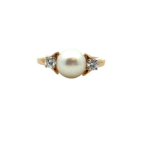 Vintage Pearl Diamond Ring
