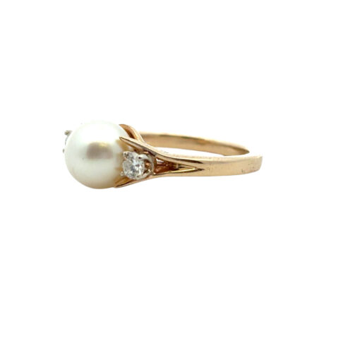 Vintage Pearl Diamond Ring
