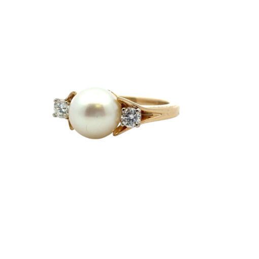 Vintage Pearl Diamond Ring