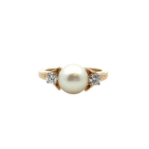 Vintage Pearl Diamond Ring
