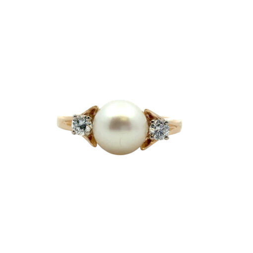 Vintage Pearl Diamond Ring