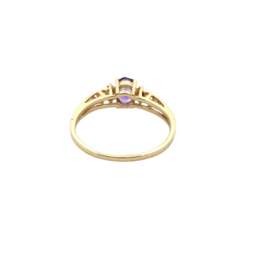 Purple Gemstone Diamond Ring
