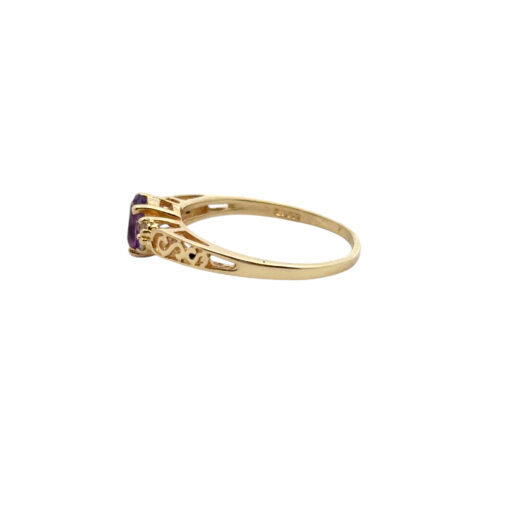 Purple Gemstone Diamond Ring
