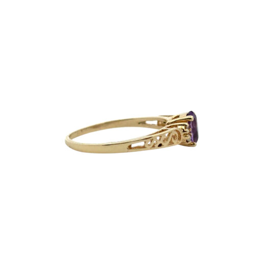 Purple Gemstone Diamond Ring