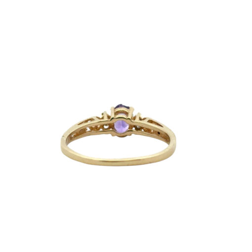 Purple Gemstone Diamond Ring