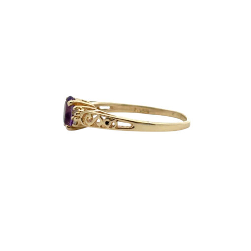 Purple Gemstone Diamond Ring