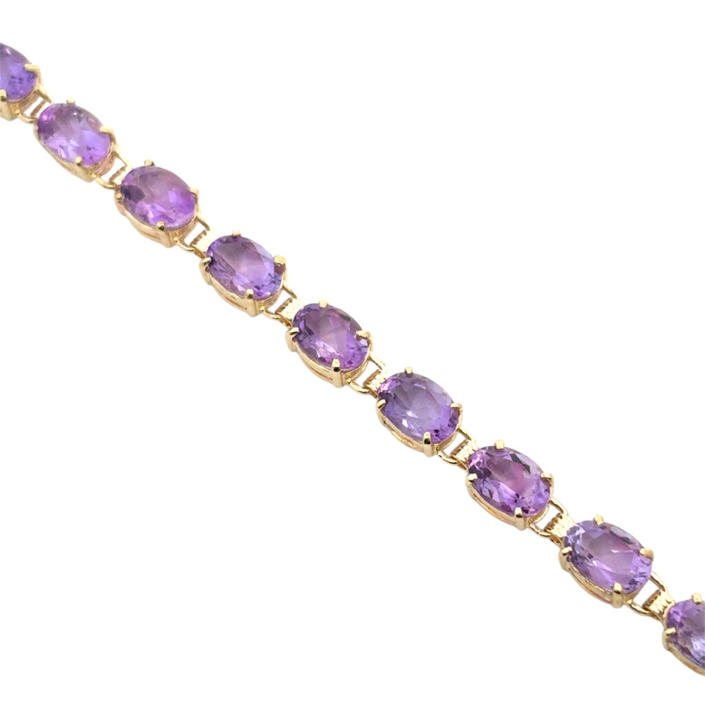 Vintage Purple Gemstone Bracelet