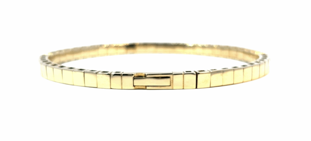 14k Yellow Gold Diamond Set Bangle Bracelet