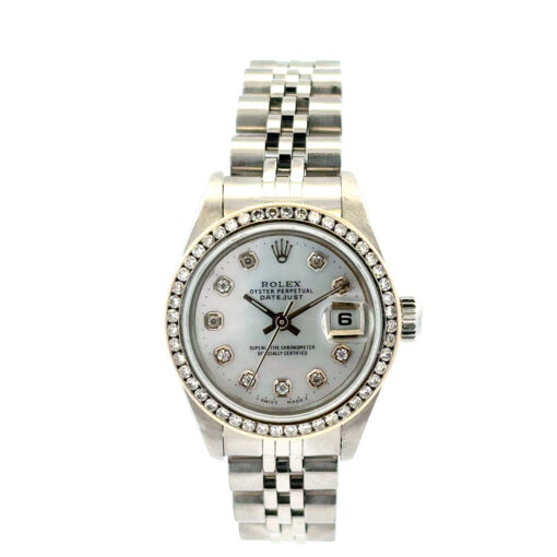 Rolex 79160 Datejust 26mm Aftermarket Mother of Pearl Diamond Dial and Bezel Watch - Image 5
