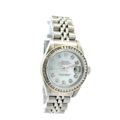 Rolex 79160 Datejust 26mm Aftermarket Mother of Pearl Diamond Dial and Bezel Watch - Image 6