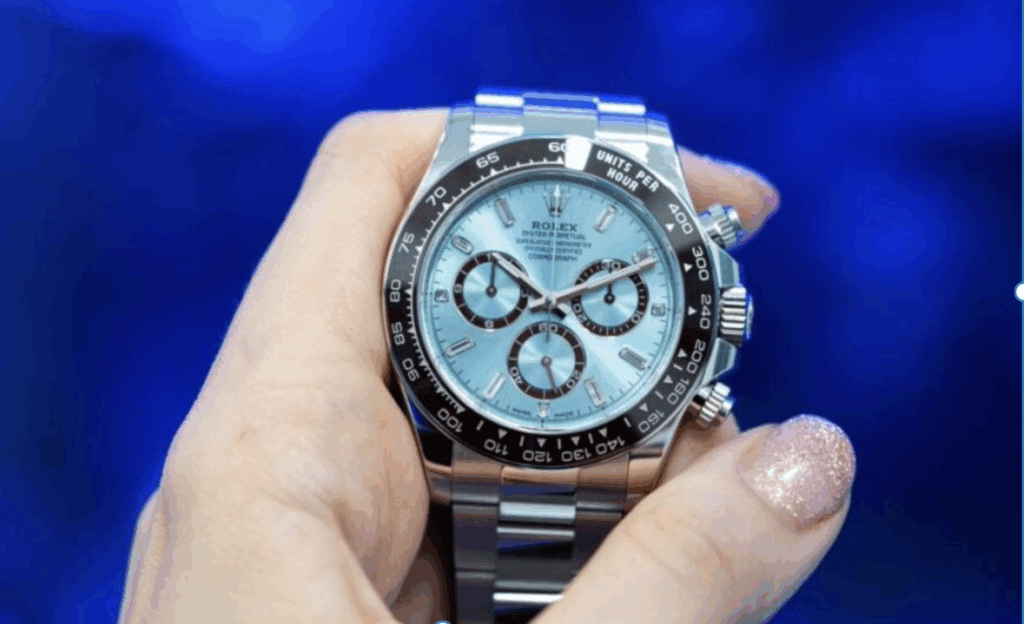 Entry level luxury watch Rolex Sky‑Dweller with black dial and stainless steel bracelet — an entry level luxury watch that combines classic elegance with modern functionality.”